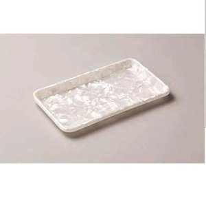 Plateau de service moderne fait main en nacre, personnalisé, avec incrustation d'os, mobilier en bois floral rétractable pour la décoration de la maison et de mariage - Product Image 1