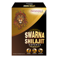 Capsules Patanjali Divya Swarna Shilajit 8g, complément alimentaire ayurvédique à base de plantes, soutien immunitaire, gestion de l'énergie pour les hommes, les femmes enceintes