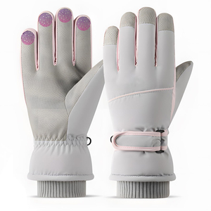 Fall Line Gants de ski chauds à 5 doigts en cuir et polyester personnalisés Support de poignet Snowboard Hiver Gant de ski unisexe - Product Image 1