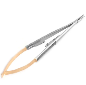Juego de fórceps portagujas de acero inoxidable y metal de titanio Manual Castroviejo - Product Image 3