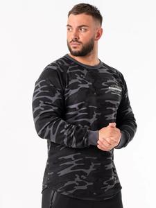 Sweat-shirts noirs Nouveauté Automne 350gsm Style décontracté Street Sports Surdimensionné Sweat-shirt pour homme Mill Personnalisé Motif uni Doublure tricotée - Product Image 3