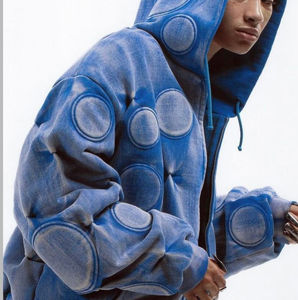 Usine homme unisexe délavé sweat à capuche zippé sweat à capuche personnalisé lavé à l'acide sweat à capuche zippé conception personnalisée hommes manteau sweat - Product Image 5