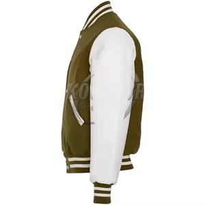 Precio al por mayor personalizado Varsity chaqueta Stand Collar Letterman chaqueta para los hombres de talla grande barato Pakistán Fabricación - Product Image 5