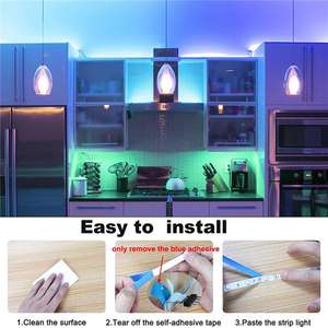 Transformez n'importe quel espace avec la bande lumineuse à <span class=keywords><strong>LED</strong></span> Bluetooth 30LED/m <span class=keywords><strong>RGB</strong></span> 5050 Lumières <span class=keywords><strong>LED</strong></span> alimentées par USB avec contrôle APP - Product Image 4