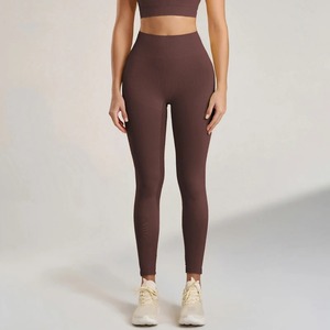 Mallas deportivas sin costuras para mujer, pantalones elásticos de cintura alta para Yoga, gimnasio, Fitness, Jogging, secado rápido, Push Up, mallas ajustadas para mujer - Product Image 5