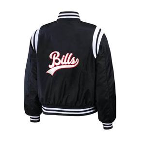 Últimos diseños de chaqueta Varsity de satén para mujer, chaqueta Varsity de alta calidad, venta al por mayor, chaqueta Varsity de satén para mujer - Product Image 2