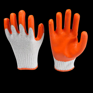Paires de gants de travail en latex de caoutchouc doublement enduits, pour la construction, le jardinage, usage intensif, mélange de coton - Product Image 5