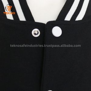 Chaqueta de béisbol para adultos y jóvenes personalizada de la mejor calidad Material de lana de color personalizado con mangas de cuero Varsity Jacket Servicio OEM - Product Image 4