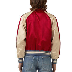 Veste d'hiver en satin personnalisée de qualité supérieure et au look attrayant veste à la mode pour hommes blouson d'aviateur en satin pour homme vente en gros - Product Image 4