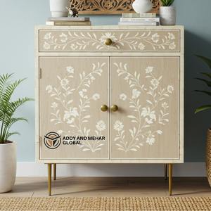 ตู้เก็บดอกไม้ฝังกระดูกสีเบจหรูหราเป็นที่ต้องการมากที่สุดสำหรับตกแต่งห้องนอนและห้องนั่งเล่น - Product Image 2