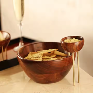 Cuenco para servir de bebé de madera maciza hecho a mano de primera calidad, bonito diseño de dibujos animados, sostenible para desayuno, aperitivos, sopa, ensalada, media luna - Product Image 3