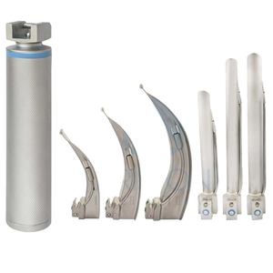Set de Instrumentos de Laringoscopio para Intubación de Emergencia en Anestesia con Hojas Macintosh y Miller, Manual, de Acero Inoxidable Médico - Product Image 1