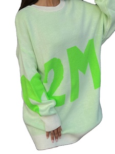 Cárdigan Largo Casual de Cuello Redondo para Mujer, Otoño/Invierno, con Logotipo Frontal Personalizado OEM/ODM y Patrón Geométrico - Product Image 5