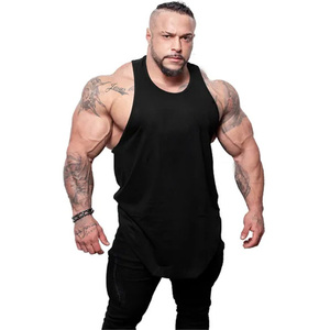 Couleur unie Hommes Casual Sport Running Débardeurs Respirant Coton Sans Manches Gym Fitness Musculation Muscle Lâche Plus La Taille - Product Image 3