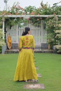 Navratri lehenga choli ชุดพิเศษ navratri chaniya choli อินเดียสำหรับผู้หญิงสวมแบบดั้งเดิม lehenga choli เจ้าสาวผ้าฝ้ายบริสุทธิ์ lehenga - Product Image 6