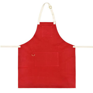 Restaurant Bar Cafe Uniform Custom Logo Cross Back Kitchen Use Chef <b>Apron</b> Cotton <b>Canvas</b> <b>Aprons</b> With 3 Pockets - Product Image 1