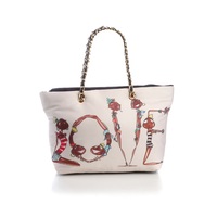 Sac à main personnalisé en toile de coton rouge uni, nouvelle collection, fourre-tout