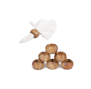 Porte-serviette en bois en gros rond rond rond rond décor de table accessoire de fête en bois fantaisie - Product Image 1