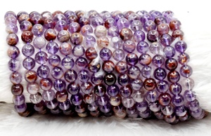 Venta al por mayor de cuentas redondas de ametrino natural de 8 mm de Anshul Impex, hebras de cuentas curativas RB-AMET-8 para joyería, meditación y moda. - Product Image 2