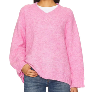 Suéter de Cachemira Casual para Mujer, Manga Larga, Cuello Alto, Holgado, Color Sólido, Nuevo - Product Image 4