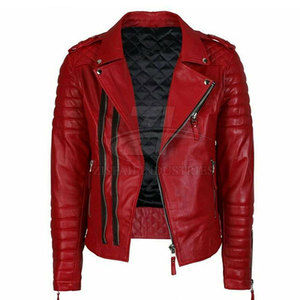 Veste de moto de course en cuir, vente en gros de haute qualité, personnalisée, à la mode et élégante, veste de moto pour hommes - Product Image 1