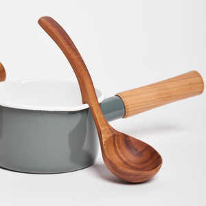 Big spoon for soup & broth serving wood <b>ladle</b> kitchen essentials natural crafted <b>wooden</b> <b>ladles</b> - Product Image 6