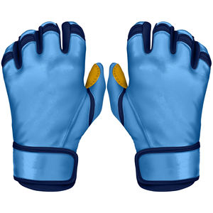 Guantes de bateo de béisbol de cuero suave Real puño corto ajuste personalizado duradero impermeable transpirable ligero para uso profesional - Product Image 1