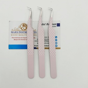 Pince à épiler pour extensions de cils rose clair à 90 degrés Marque privée Pince à épiler de haute qualité - Product Image 5