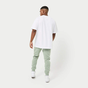 T-shirt blanc uni surdimensionné pour homme, coupe ample, manches courtes, coton, streetwear décontracté, coupe décontractée, haut de sport, entraînement, logo personnalisé - Product Image 2