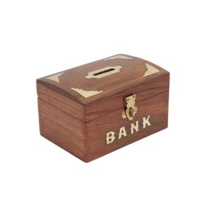 กระปุกออมสินทำด้วยมือทำจากไม้กระปุกออมสินทำจากไม้กระปุกออมสินแบบตั้งโต๊ะ - Product Image 1