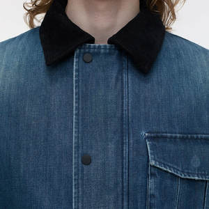 Veste en jean à l'allure de créateur pour hommes disponible en lavages personnalisés et en commandes en gros - Product Image 3