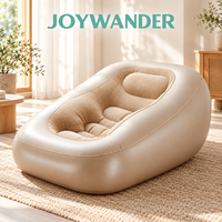 Canapé gonflable auto-gonflant en PVC floqué épaissi, structure en nid d'abeille, chaise longue pour le camping en plein air