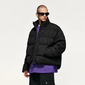 Unisex High Quality Winter <b>Puffer</b> <b>Jacket</b> Solid Color Windproof Breathable Short Style <b>White</b> Duck Down with Canvas Outerwear <b>Men</b> - Product Image 2