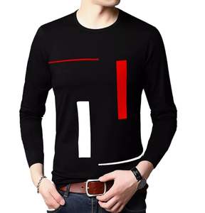 Camiseta de Manga Larga para Hombre, Estilo Vintage, Estampada, Tejida, Ecológica, Tendencia Urbana, Moda de Verano, Venta al Por Mayor - Product Image 3