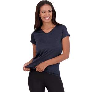 Camiseta Deportiva Casual de Manga Corta con Cuello en V para Mujer, Secado Rápido, para Gimnasio, Fitness, Yoga (Disponible en ODM Plus) - Product Image 1