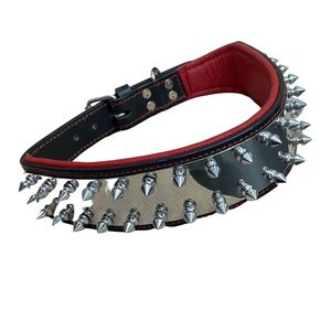 ปลอกคอสุนัขหนังขนาดใหญ่พร้อมการตกแต่งด้วยลูกไม้สไตล์ตะวันตกสำหรับงานหนักคุณสมบัติการฝึกอบรมรูปแบบสัตว์ที่ยั่งยืน - Product Image 4