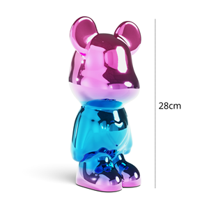 Multicolor Resin <b>Crafts</b> 28cm Contemporary for Bear Decorative Object for Valentine's Day - Product Image 5