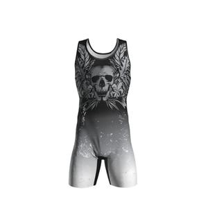 ชุดนักมวยปล้ำแบบยืดได้สำหรับผู้ชาย พิมพ์ลายด้วยความร้อน ชุดนักมวยปล้ำระดับนานาชาติ พร้อมโลโก้ด้านหน้า ผ้าสแปนเด็กซ์/โพลีเอสเตอร์ 200gsm - Product Image 5