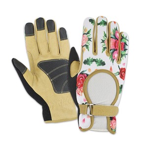 Gants en cuir longs personnalisés pour le jardinage en plein air, respirants, imperméables, compatibles avec les écrans tactiles anti-épines pour le désherbage - Product Image 1