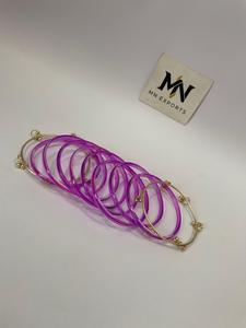 MN EXPORTS Brazaletes de Cristal de Moda/Brazalete de Gelatina para Mujeres y Niñas, Talla Personalizable, Estilo Ángel, Color Personalizado, Acabado Pulido - Product Image 1