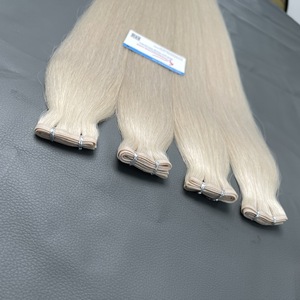 Precio de fábrica Estilo natural Cabello de trama invisible más delgado Extensiones de cabello de trama de genio dibujado doble Paquete de cabello humano - Product Image 1