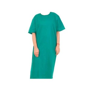Bata de paciente de hospital de mezcla de algodón y tela vaquera - Product Image 1