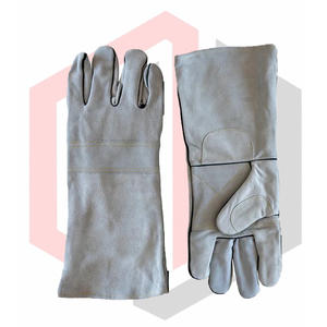 Heat-Resistant Anti-Static Tear-Resistant 7 oz 16INCH Leather Welding Gauntlet <b>Gloves</b> Silicone-free Powder-free Customizable - Product Image 6