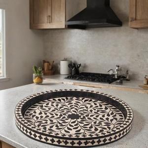 Plateau de service en os incrusté fait main, le plus vendu, pour services à thé, tasses à café et service de fête, disponible au prix d'usine en Inde - Product Image 3