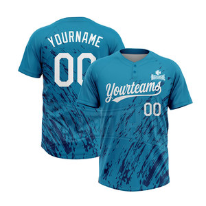 Jersey de Softbol Personalizado de Alta Calidad con Dos Botones, Transpirable, para Deportes al Aire Libre, Talla Grande para Adultos, 100% Poliéster - Product Image 2