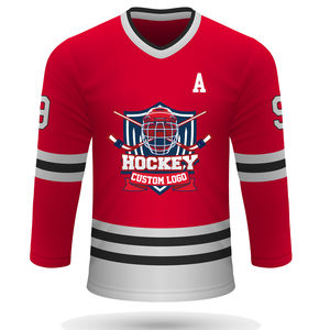 Personalizable divertido Vintage 100% poliéster manga larga Hockey sobre hielo Jersey hombre práctica uniforme sublimación bordado conjunto barato - Product Image 1