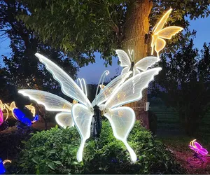 Lámpara Acrílica Impermeable IP65 de Diseño Moderno con Forma de Mariposa para Decoración de Jardín y Paisaje Exterior, 12 V CC - Product Image 1