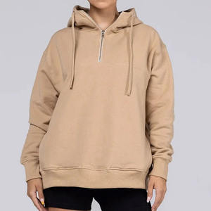 Sudadera con capucha orgánica de media cremallera para hombre, Sudadera con capucha de lana de algodón para hombre, ropa de calle personalizada, sudaderas con capucha informales al por mayor - Product Image 3