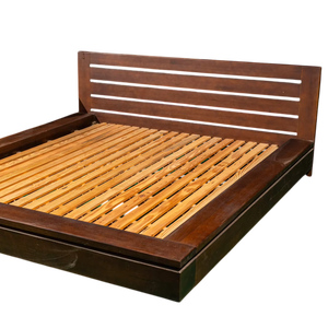 Cama sólida de estilo japonés, roble blanco nogal, Simple, elegante, antiguo, minimalista para el hogar, Material de caoba para apartamento tradicional - Product Image 1