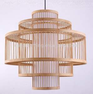Handcrafted Natural Bamboo Lampshade Sustainable Pendant <b>Light</b> for Hotel Restaurant Home OEM ODM Indoor and Outdoor Lightweight - Product Image 4